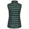 Fjern - Womens Arktis Down Gilet (Pine/Green) | Designed to provide core warmth without the weight, this gilet features a clean, sleeveless design for unrestrictive movement during active pursuits