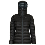 Fjern - Womens Arktis Down Hooded Jacket (Black/Charcoal) | The Arktis is an incredibly versatile insulated layer that stands strong in brutal conditions
