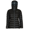Fjern - Womens Arktis Down Hooded Jacket (Black/Charcoal) | The Arktis is an incredibly versatile insulated layer that stands strong in brutal conditions