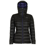 Fjern - Womens Arktis Down Hooded Jacket (Black/Purple) | The Arktis is an incredibly versatile insulated layer that stands strong in brutal conditions