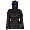 Fjern - Womens Arktis Down Hooded Jacket (Black/Purple) | The Arktis is an incredibly versatile insulated layer that stands strong in brutal conditions