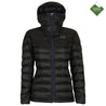 Fjern - Womens Arktis Down Hooded Jacket (Black/Purple)