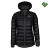 Fjern - Womens Arktis II Down Hooded Jacket (Black/Charcoal)