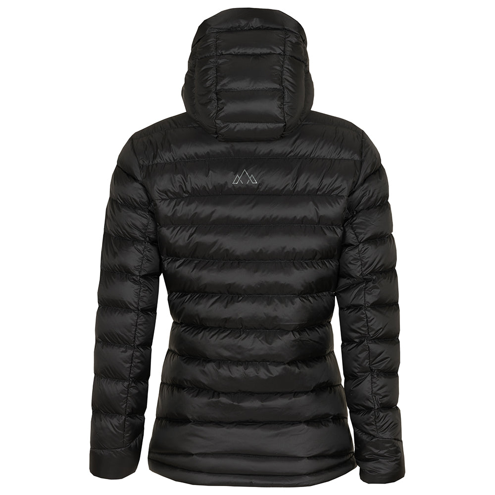 Fjern Womens Arktis II Down Hooded Jacket Black Charcoal