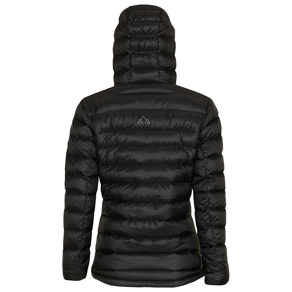 Fjern Womens Arktis II Down Hooded Jacket Black Charcoal