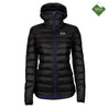 Fjern - Womens Arktis II Down Hooded Jacket (Black/Purple) | The Arktis II is an incredibly versatile insulated layer that stands strong in brutal conditions