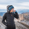 Fjern - Womens Arktis II Down Hooded Jacket (Black/Purple) | The Arktis II is an incredibly versatile insulated layer that stands strong in brutal conditions