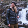 Fjern - Womens Arktis II Down Hooded Jacket (Charcoal/Navy) | The Arktis II is an incredibly versatile insulated layer that stands strong in brutal conditions