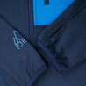 Fjern - Womens Bresprekk Full Zip Fleece (Navy/Cobalt) | Designed for the unpredictable alpine conditions, the Bresprekk features Thermal Stretch Grid Fleece that offers exceptional warmth, breathability, and a comfortable fit