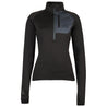 Fjern - Womens Bresprekk Half Zip Grid Fleece (Black/Charcoal) | Designed to meet the demands of ever-changing alpine conditions, the Bresprekk functions as both a winter baselayer and a lightweight midlayer