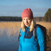 Fjern - Womens Bresprekk Half Zip Grid Fleece (Cobalt/Navy) | Designed to meet the demands of ever-changing alpine conditions, the Bresprekk functions as both a winter baselayer and a lightweight midlayer