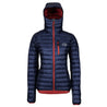 Fjern - Womens Eco Aktiv Down Hooded Jacket (Navy/Rust) | Your passport to staying warm and comfortable on alpine pursuits