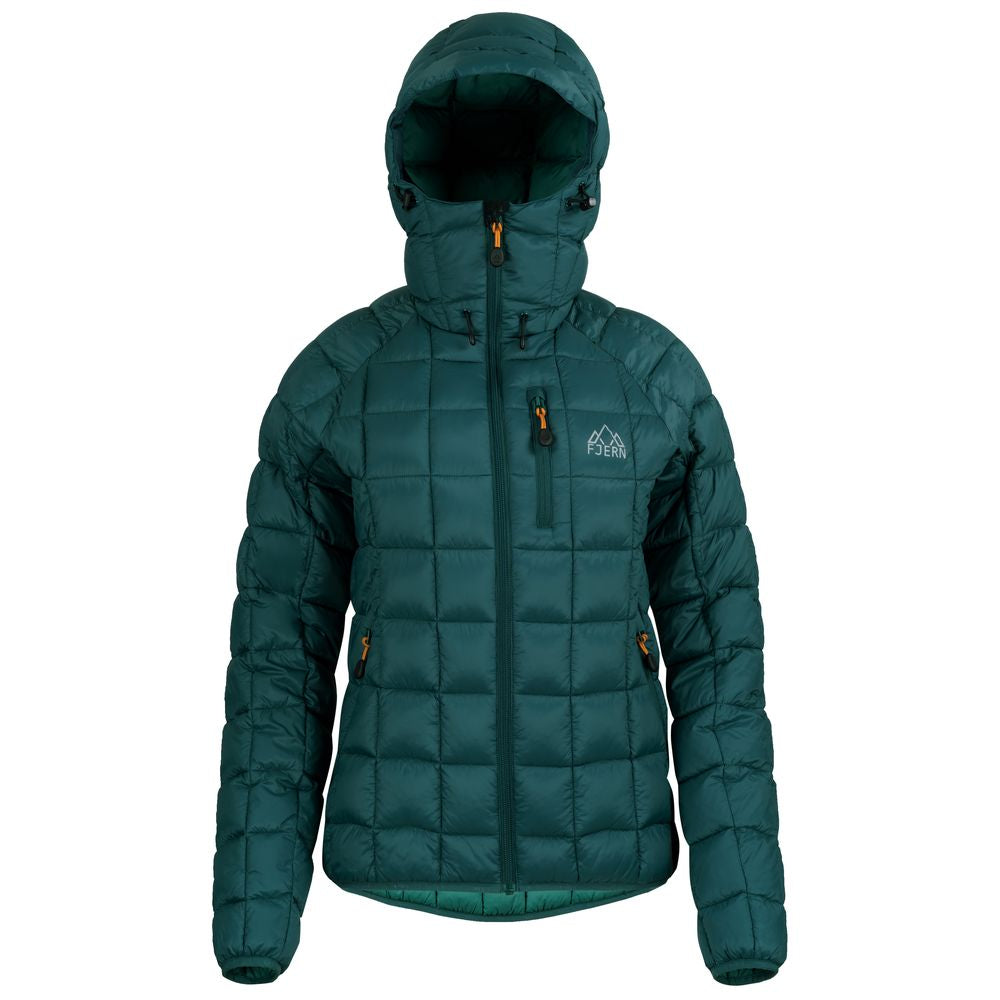Fjern - Womens Eldur Eco Insulated Jacket (Emerald) | The Eldur Jacket is your essential lightweight, warm, and sustainable choice for outdoor adventures