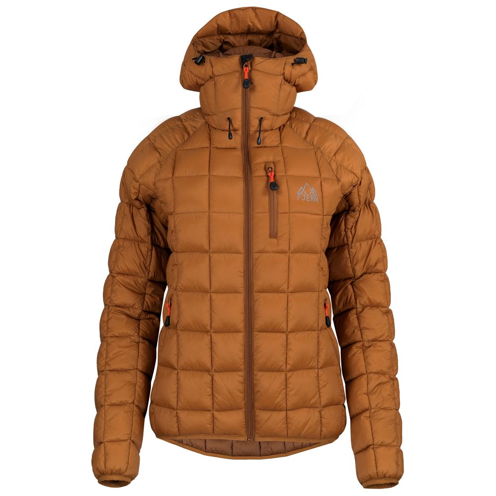 Fjern - Womens Eldur Eco Insulated Jacket (Mustard) | The Eldur Jacket is your essential lightweight, warm, and sustainable choice for outdoor adventures