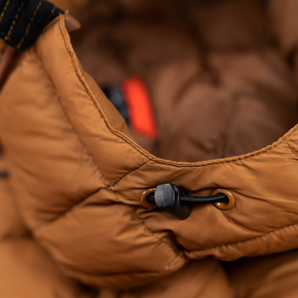 Fjern - Womens Eldur Eco Insulated Jacket (Mustard) | The Eldur Jacket is your essential lightweight, warm, and sustainable choice for outdoor adventures