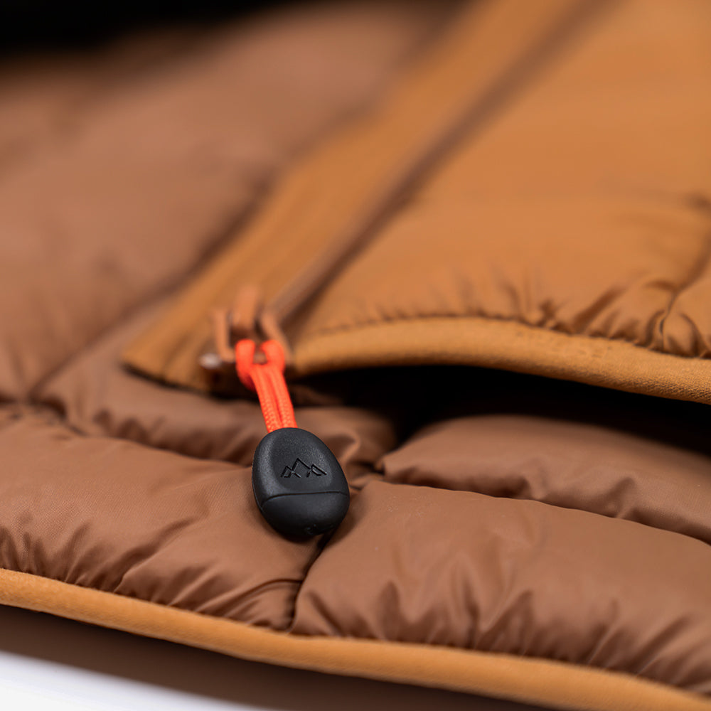 Fjern - Womens Eldur Eco Insulated Jacket (Mustard) | The Eldur Jacket is your essential lightweight, warm, and sustainable choice for outdoor adventures