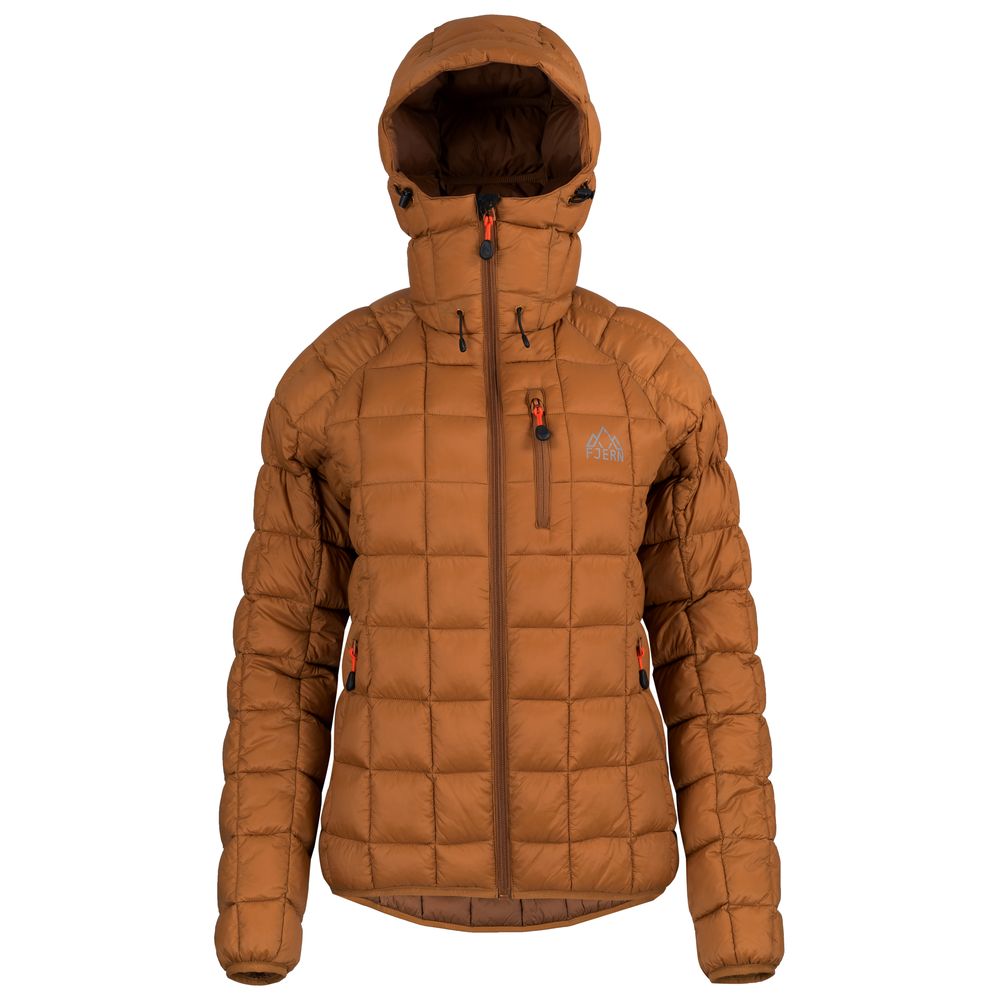 Fjern - Womens Eldur Eco Insulated Jacket (Mustard) | The Eldur Jacket is your essential lightweight, warm, and sustainable choice for outdoor adventures