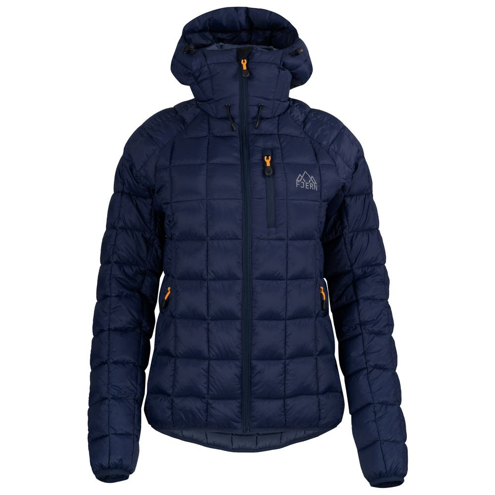 Fjern - Womens Eldur Eco Insulated Jacket (Navy) | The Eldur Jacket is your essential lightweight, warm, and sustainable choice for outdoor adventures