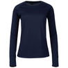Fjern - Womens Första Merino Blend Long Sleeve Crew Baselayer (Navy) | Explore the outdoors with the Första, a versatile and lightweight technical crew top designed for the active adventurer