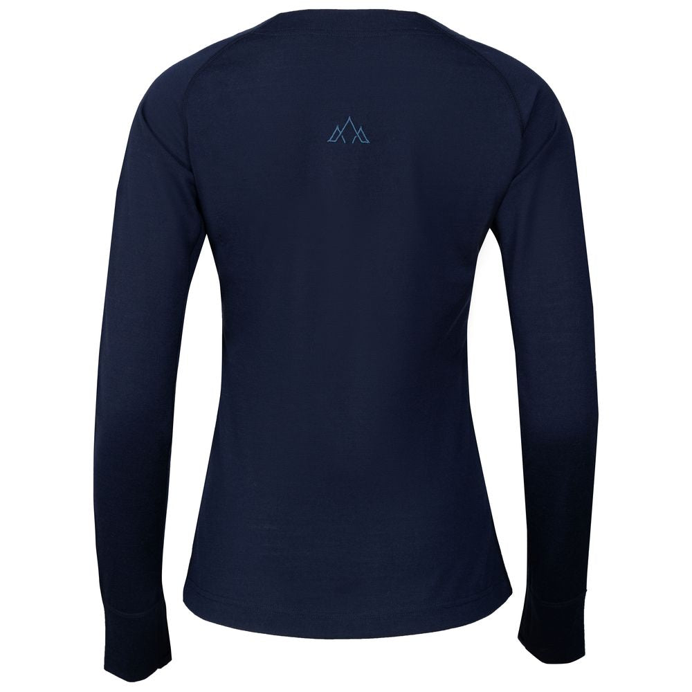 Fjern - Womens Första Merino Blend Long Sleeve Crew Baselayer (Navy) | Explore the outdoors with the Första, a versatile and lightweight technical crew top designed for the active adventurer
