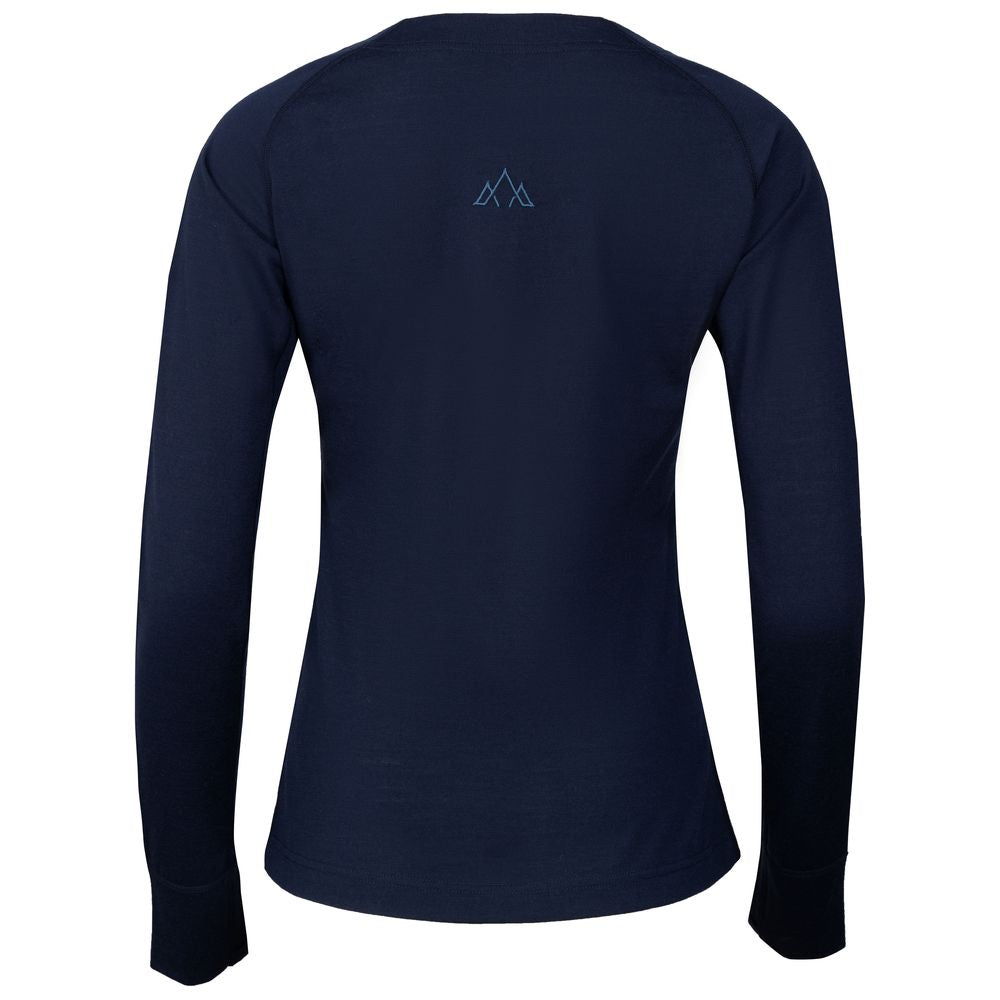 Fjern - Womens Första Merino Blend Long Sleeve Crew Baselayer (Navy) | Explore the outdoors with the Första, a versatile and lightweight technical crew top designed for the active adventurer