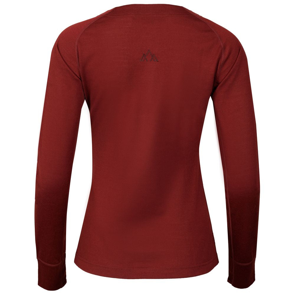 Fjern - Womens Första Merino Blend Long Sleeve Crew Baselayer (Rust) | Explore the outdoors with the Första, a versatile and lightweight technical crew top designed for the active adventurer