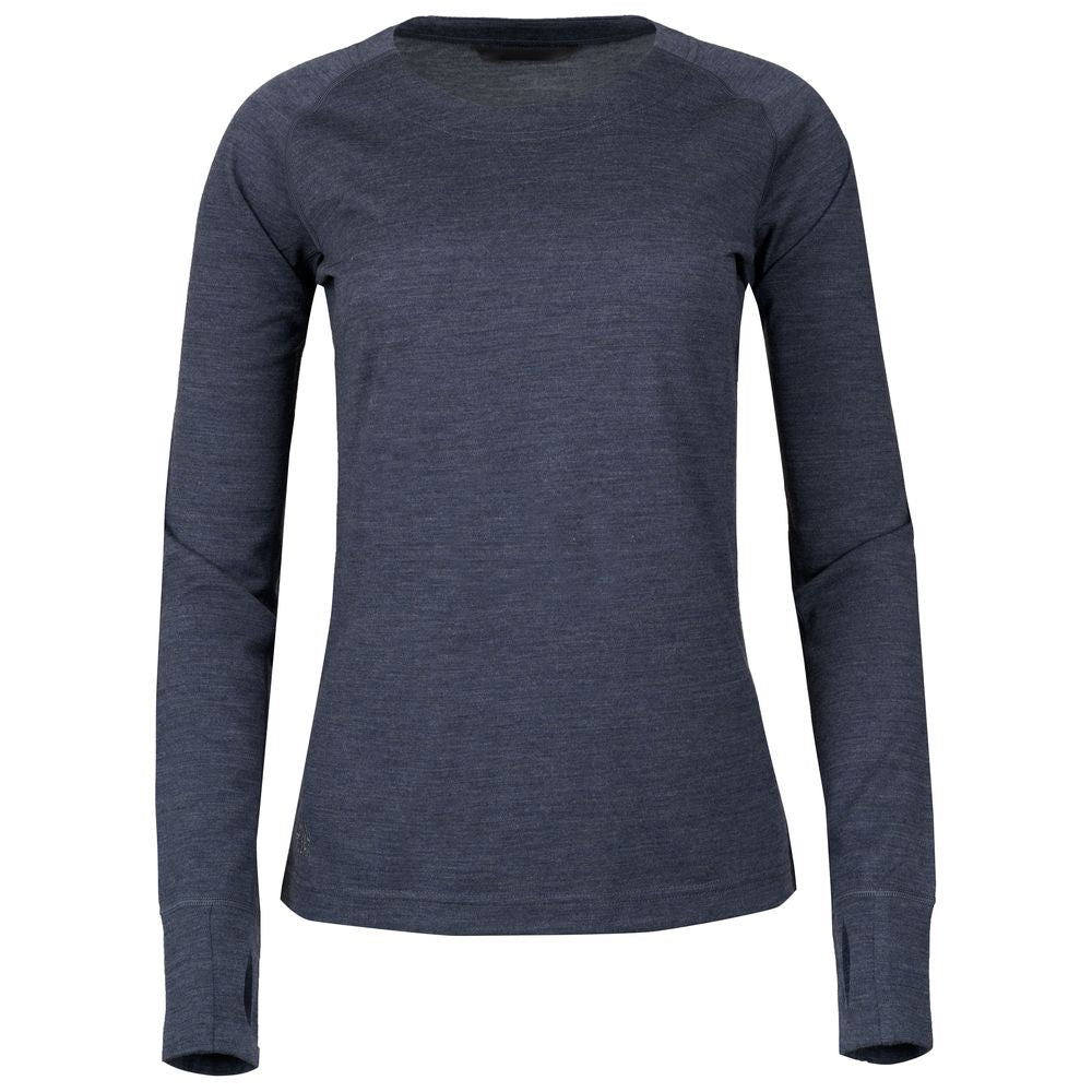 Fjern - Womens Första Merino Blend Long Sleeve Crew Baselayer (Storm Grey) | Explore the outdoors with the Första, a versatile and lightweight technical crew top designed for the active adventurer