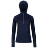 Fjern - Womens Första Merino Blend Long Sleeve Hoodie Baselayer (Navy) | Embark on your next adventure with the Första Hoodie, a lightweight and high-performance technical hoodie