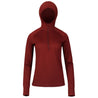 Fjern - Womens Första Merino Blend Long Sleeve Hoodie Baselayer (Rust) | Embark on your next adventure with the Första Hoodie, a lightweight and high-performance technical hoodie