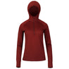 Fjern - Womens Första Merino Blend Long Sleeve Hoodie Baselayer (Rust) | Embark on your next adventure with the Första Hoodie, a lightweight and high-performance technical hoodie