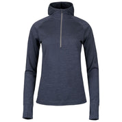 Fjern - Womens Första Merino Blend Long Sleeve Hoodie Baselayer (Storm Grey) | Embark on your next adventure with the Första Hoodie, a lightweight and high-performance technical hoodie