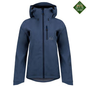Fjern - Womens Forsvar Eco Waterproof Jacket (Indigo) | A testament to sustainable exploration, the Forsvar integrates planet-conscious waterproofing with a 15k/15k ecoSHIELD® fabric, crafted entirely from recycled polyester