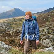 Fjern - Womens Forsvar Eco Waterproof Jacket (Indigo) | A testament to sustainable exploration, the Forsvar integrates planet-conscious waterproofing with a 15k/15k ecoSHIELD® fabric, crafted entirely from recycled polyester