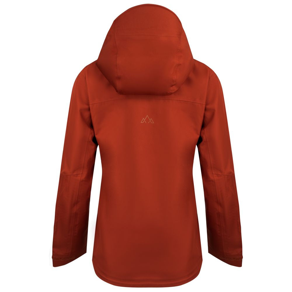 Fjern - Womens Forsvar Eco Waterproof Jacket (Spice) | A testament to sustainable exploration, the Forsvar integrates planet-conscious waterproofing with a 15k/15k ecoSHIELD® fabric, crafted entirely from recycled polyester