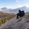 Fjern - Womens Grenser Softshell Jacket (Navy/Rust) | Conquer the mountains with the Grenser softshell, the ultimate jacket for alpine adventures