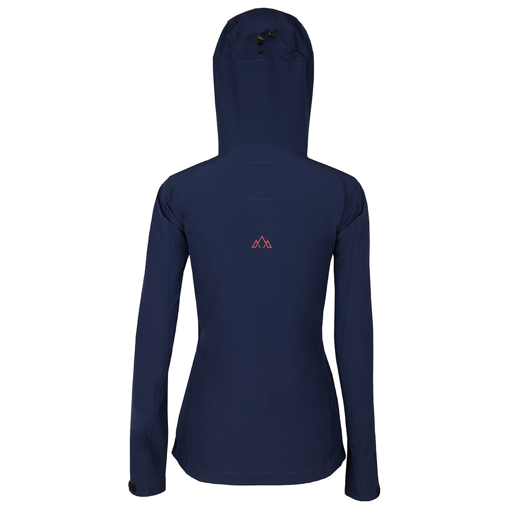Fjern - Womens Grenser Softshell Jacket (Navy/Rust) | Conquer the mountains with the Grenser softshell, the ultimate jacket for alpine adventures