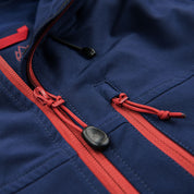 Fjern - Womens Grenser Softshell Jacket (Navy/Rust) | Conquer the mountains with the Grenser softshell, the ultimate jacket for alpine adventures