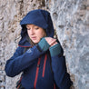 Fjern - Womens Grenser Softshell Jacket (Navy/Rust) | Conquer the mountains with the Grenser softshell, the ultimate jacket for alpine adventures