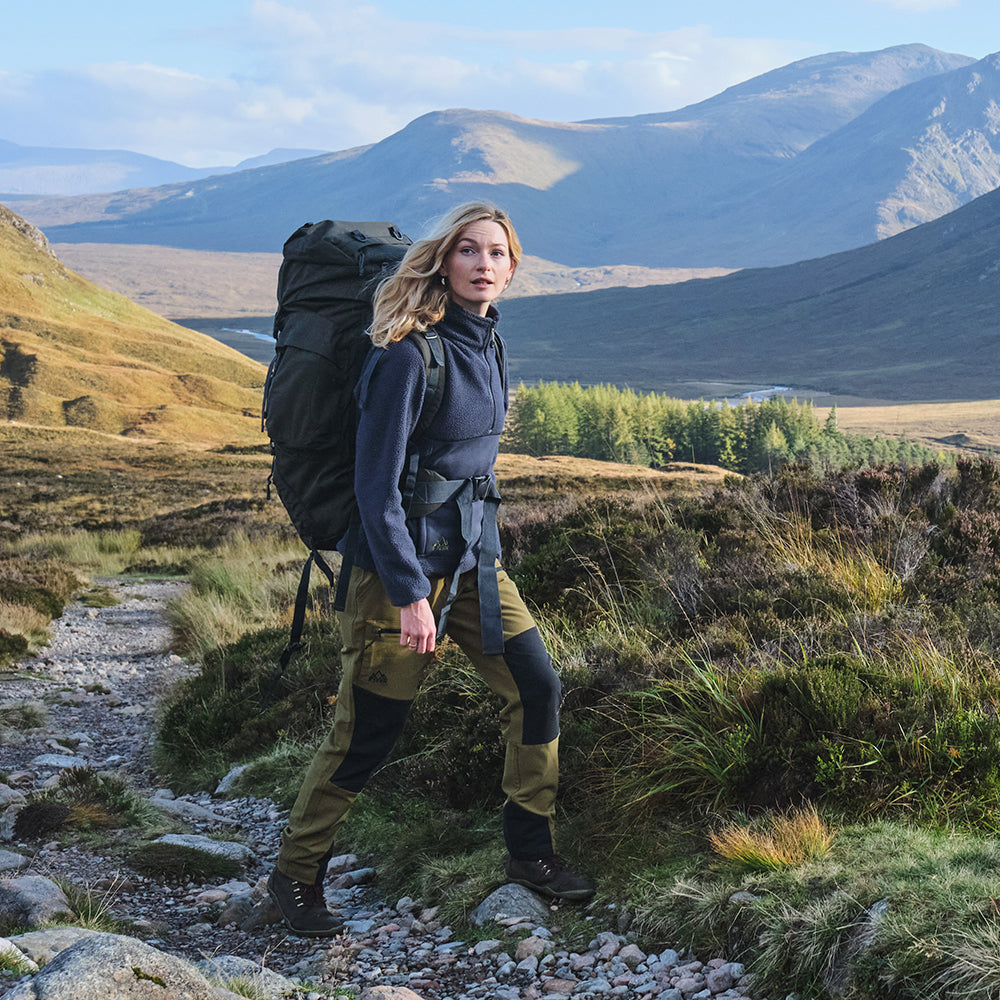 Fjern - Womens Hagna Eco Softshell Trousers (Moss/Black) | Explore the wild with trousers designed for the most challenging terrains