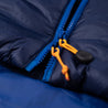 Fjern - Womens Husly Super Insulated Jacket (Navy/Electric) | Brave the extreme cold with our warmest insulated layer, perfect for climbing and outdoor adventures in frigid conditions