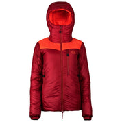 Fjern - Womens Husly Super Insulated Jacket (Red/Orange) | Brave the extreme cold with our warmest insulated layer, perfect for climbing and outdoor adventures in frigid conditions