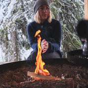 Fjern - Womens Koselig Polartec Fleece Jacket (Navy/Sunshine) | Stay warm and cosy on your alpine adventures with our mid-layer Polartec fleece