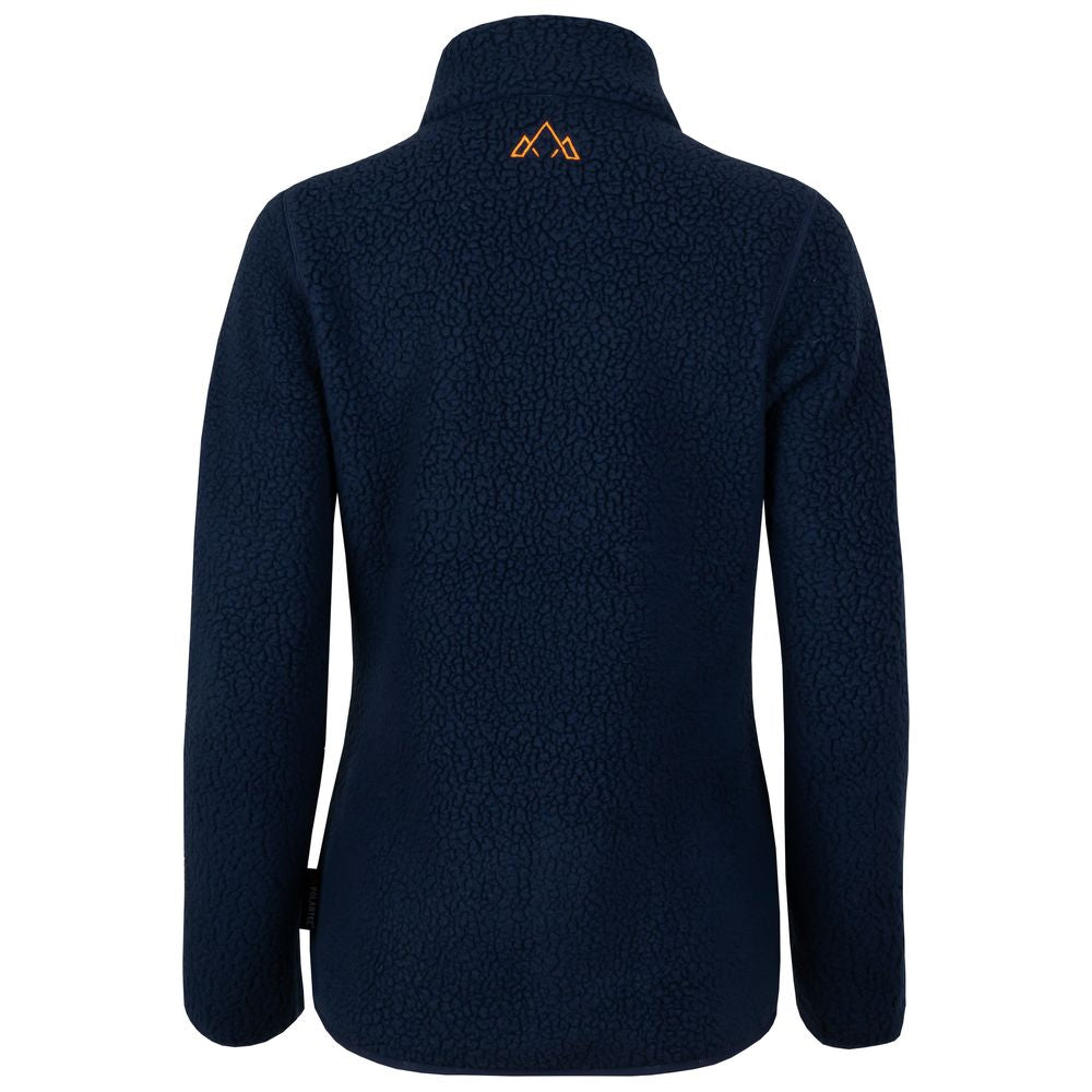 Fjern - Womens Koselig Polartec Fleece Jacket (Navy/Sunshine) | Stay warm and cosy on your alpine adventures with our mid-layer Polartec fleece