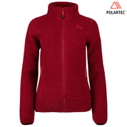 Fjern - Womens Koselig Polartec Fleece Jacket (Red/Orange) | Stay warm and cosy on your alpine adventures with our mid-layer Polartec fleece