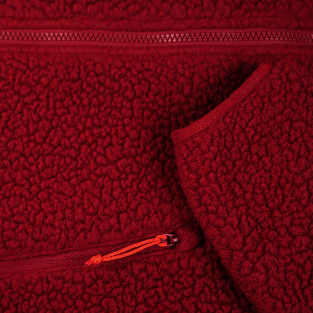 Fjern - Womens Koselig Polartec Fleece Jacket (Red/Orange) | Stay warm and cosy on your alpine adventures with our mid-layer Polartec fleece