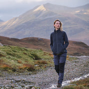 Fjern - Womens Mysig Eco Full Zip Fleece (Storm/Lime) | The Mysig Eco Fleece is your essential mid-layer for every outdoor adventure