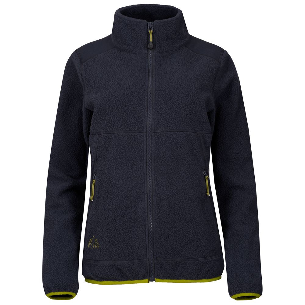 Fjern - Womens Mysig Eco Full Zip Fleece (Storm/Lime) | The Mysig Eco Fleece is your essential mid-layer for every outdoor adventure