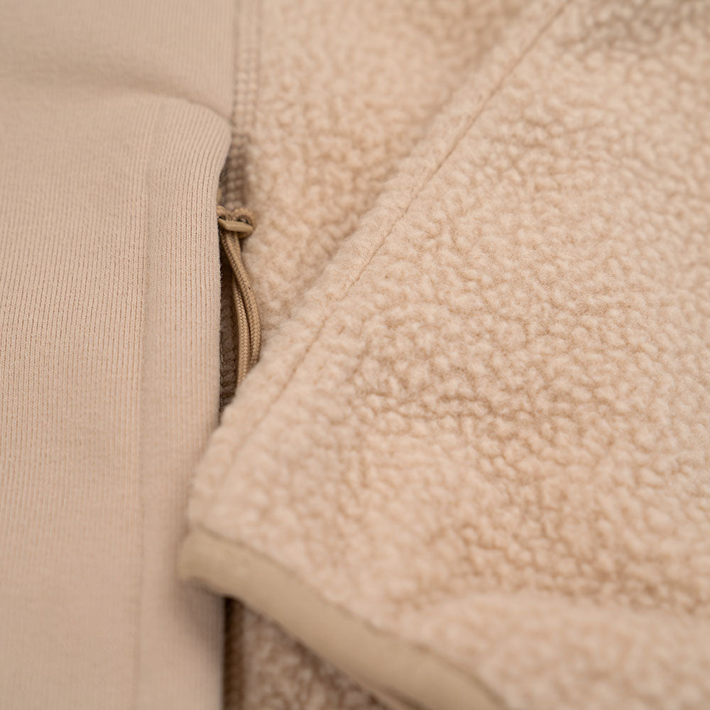 Fjern - Womens Mysig Eco Half Zip Fleece (Oatmeal/Grey Brown) | The Mysig Eco Fleece is your essential mid-layer for every outdoor adventure
