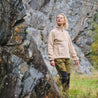 Fjern - Womens Mysig Eco Half Zip Fleece (Oatmeal/Grey Brown) | The Mysig Eco Fleece is your essential mid-layer for every outdoor adventure