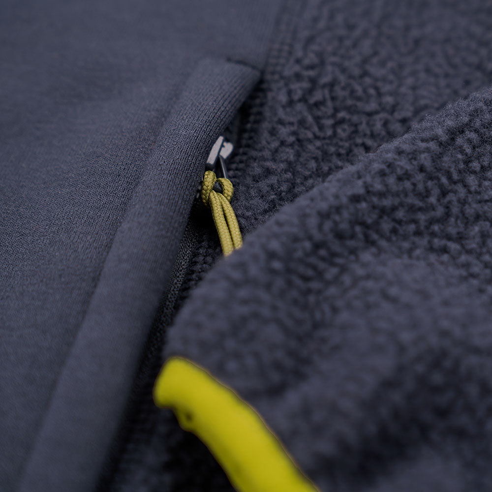 Fjern - Womens Mysig Eco Half Zip Fleece (Storm/Lime) | The Mysig Eco Fleece is your essential mid-layer for every outdoor adventure